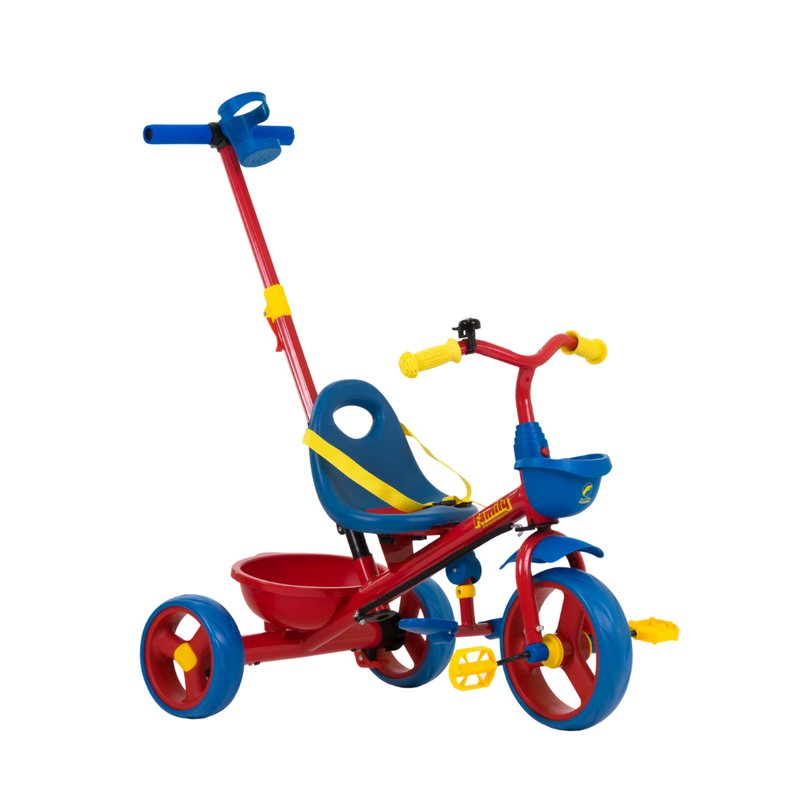FAMILY F6656 Kids' Trike with Push Handle & Water Bottle Holder